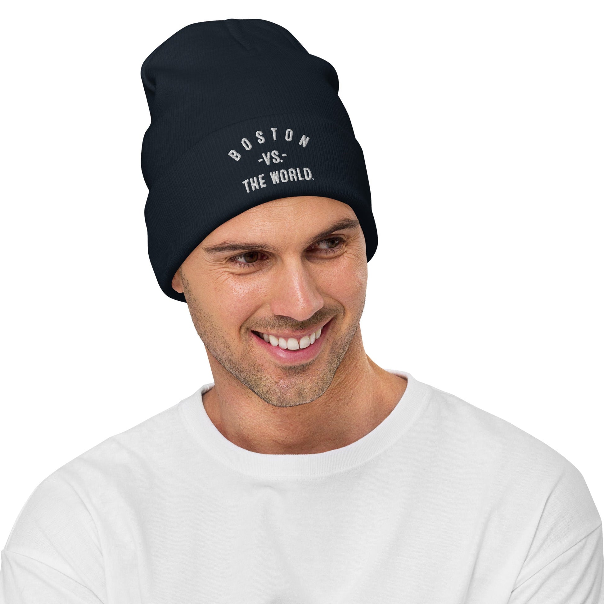 BOSTON Vs The World Embroidered Beanie - VS THE WORLD