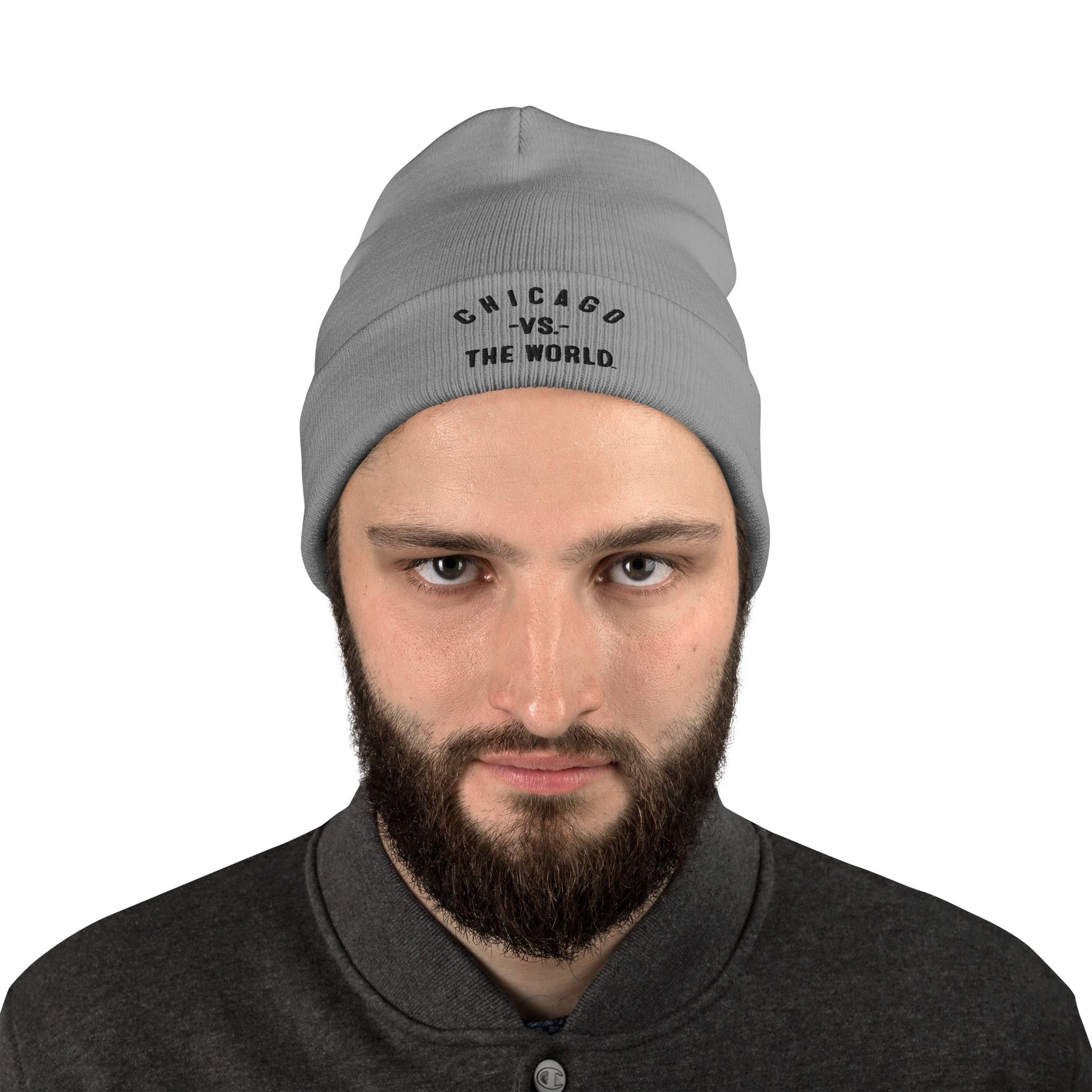 CHICAGO Vs The World Embroidered Beanie - VS THE WORLD
