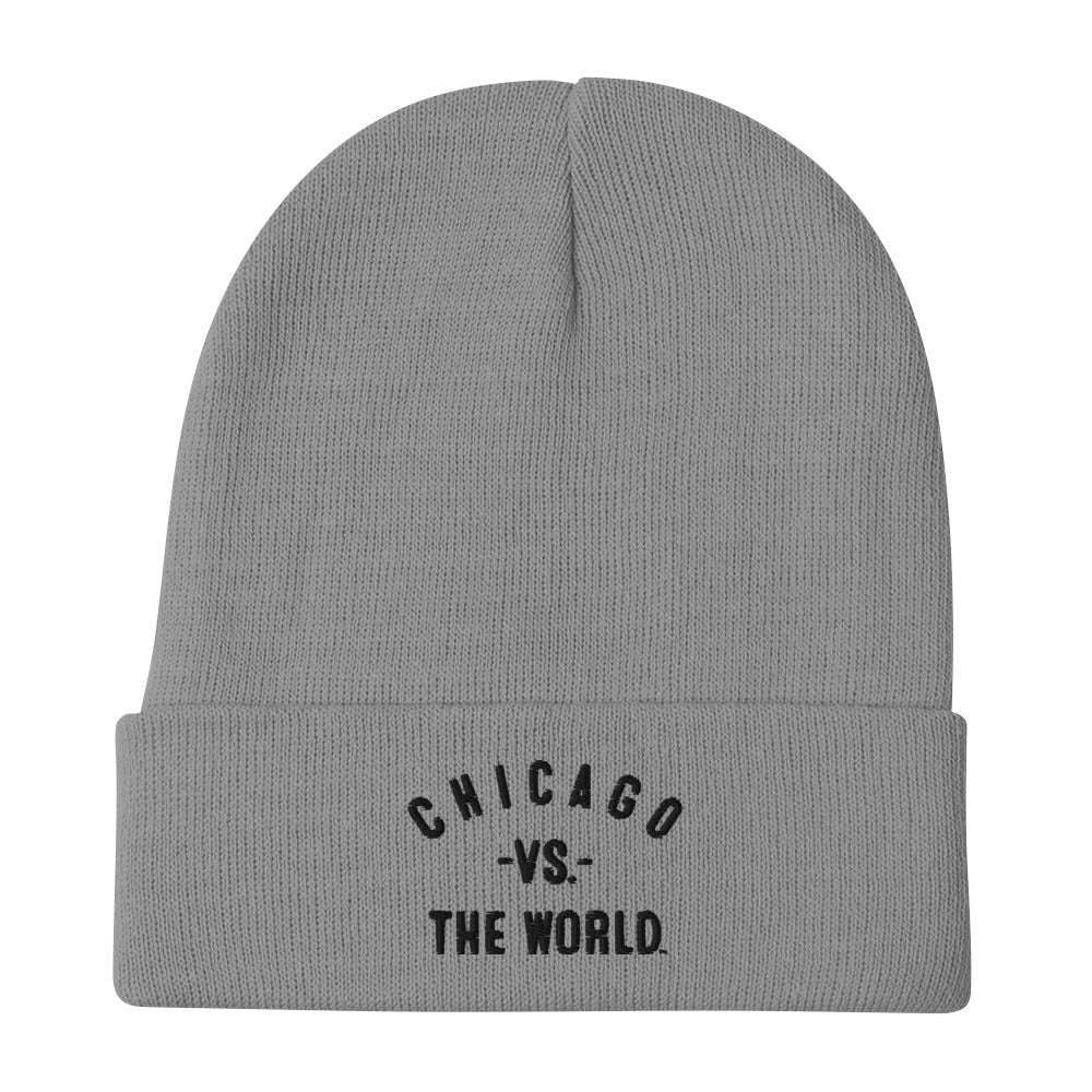 CHICAGO Vs The World Embroidered Beanie - VS THE WORLD