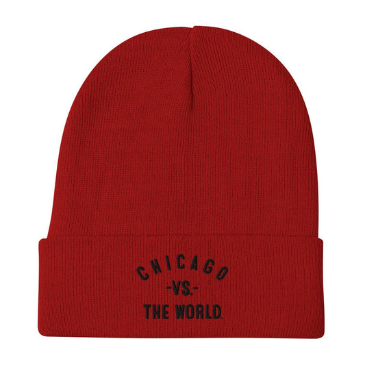 CHICAGO Vs The World Embroidered Beanie - VS THE WORLD