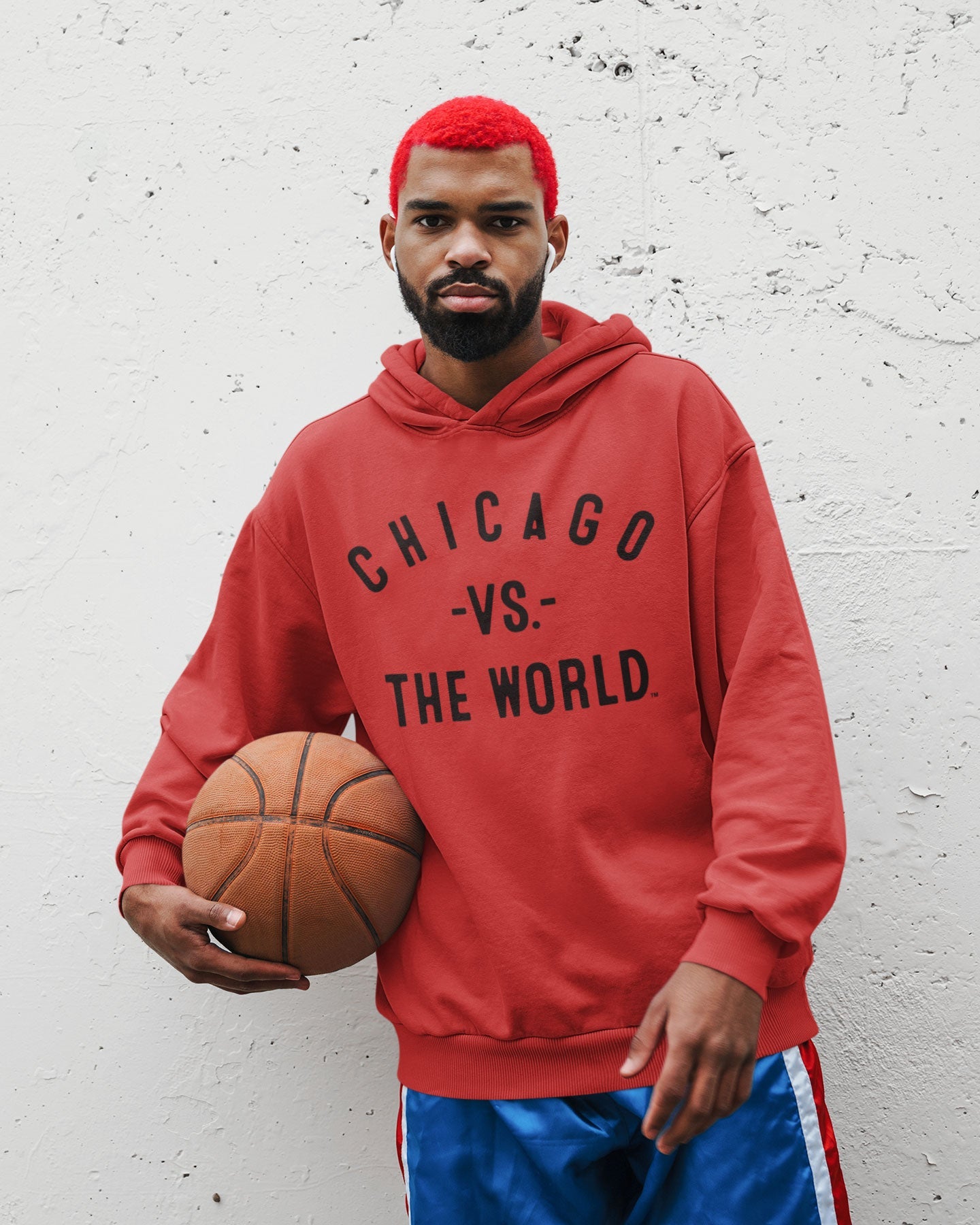 CHICAGO Vs The World Red Unisex Hoodie - VS THE WORLD