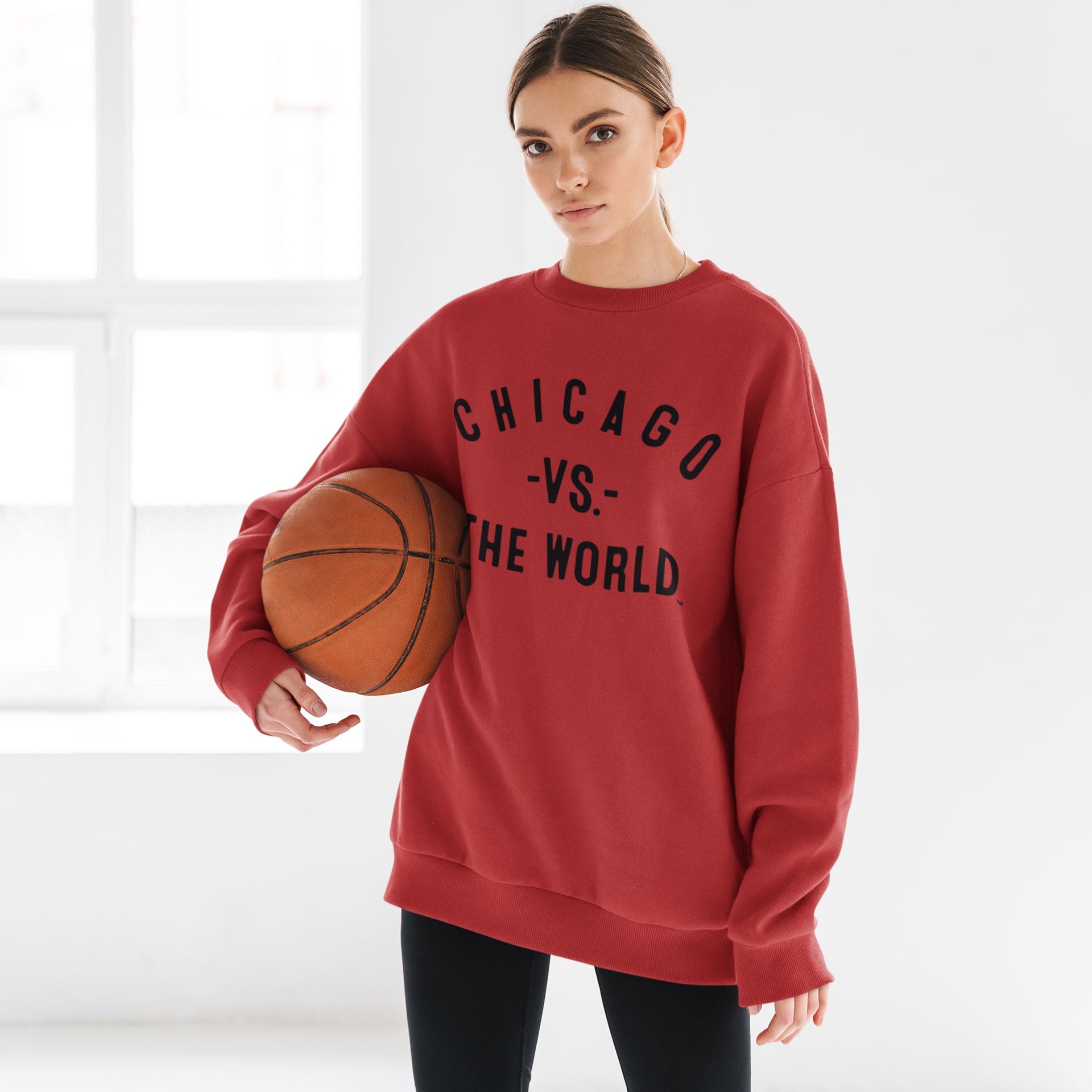 CHICAGO Vs The World Red Unisex Sweatshirt - VS THE WORLD