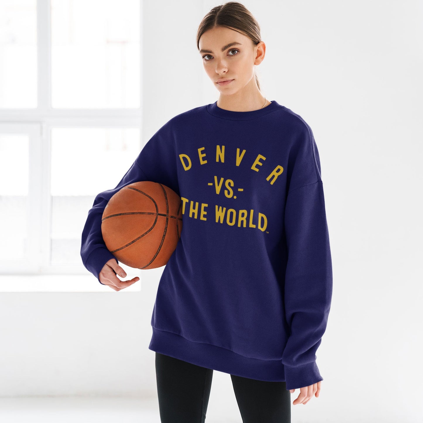 DENVER Vs The World Navy Unisex Sweatshirt - VS THE WORLD