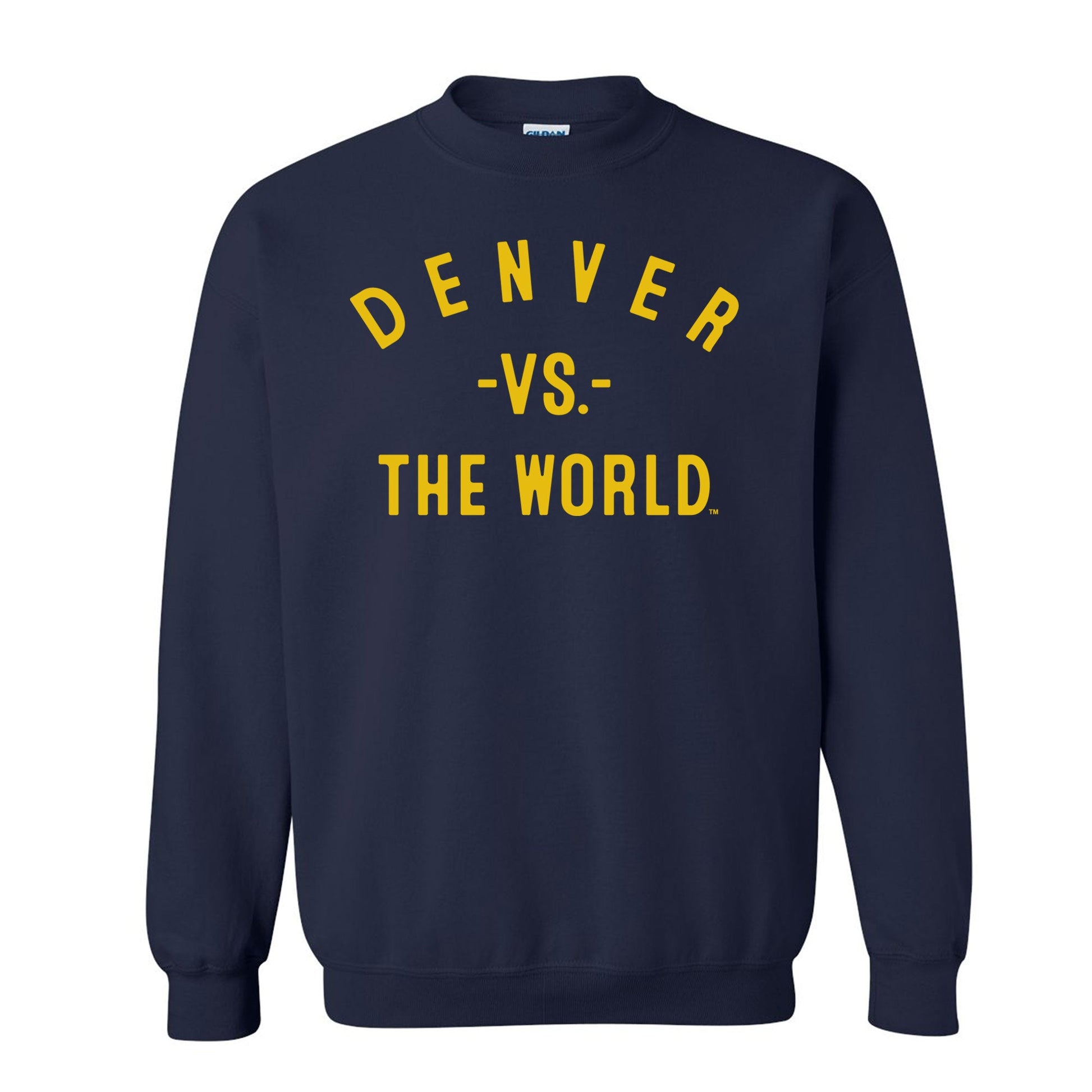 DENVER Vs The World Navy Unisex Sweatshirt - VS THE WORLD