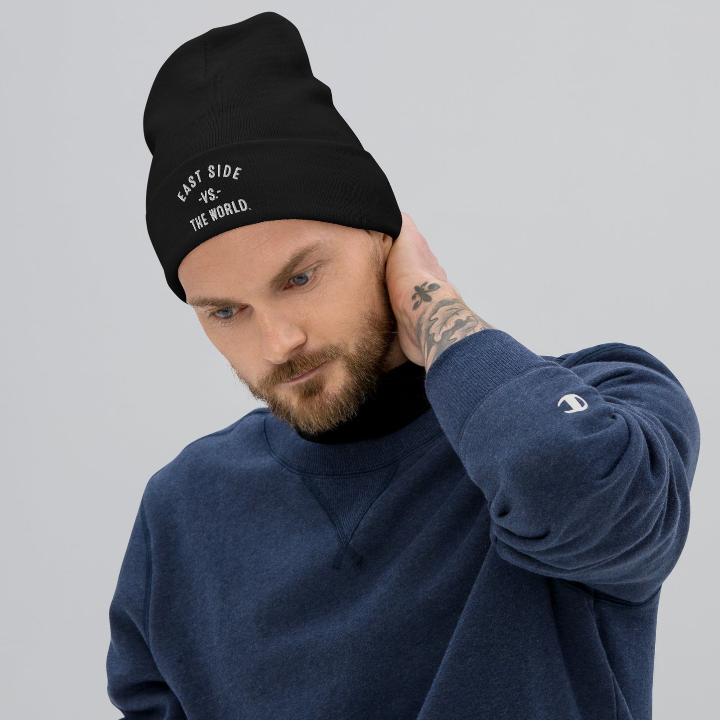 EAST SIDE Vs The World Embroidered Beanie - VS THE WORLD