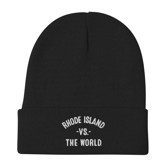 RHODE ISLAND Vs The World Embroidered Beanie