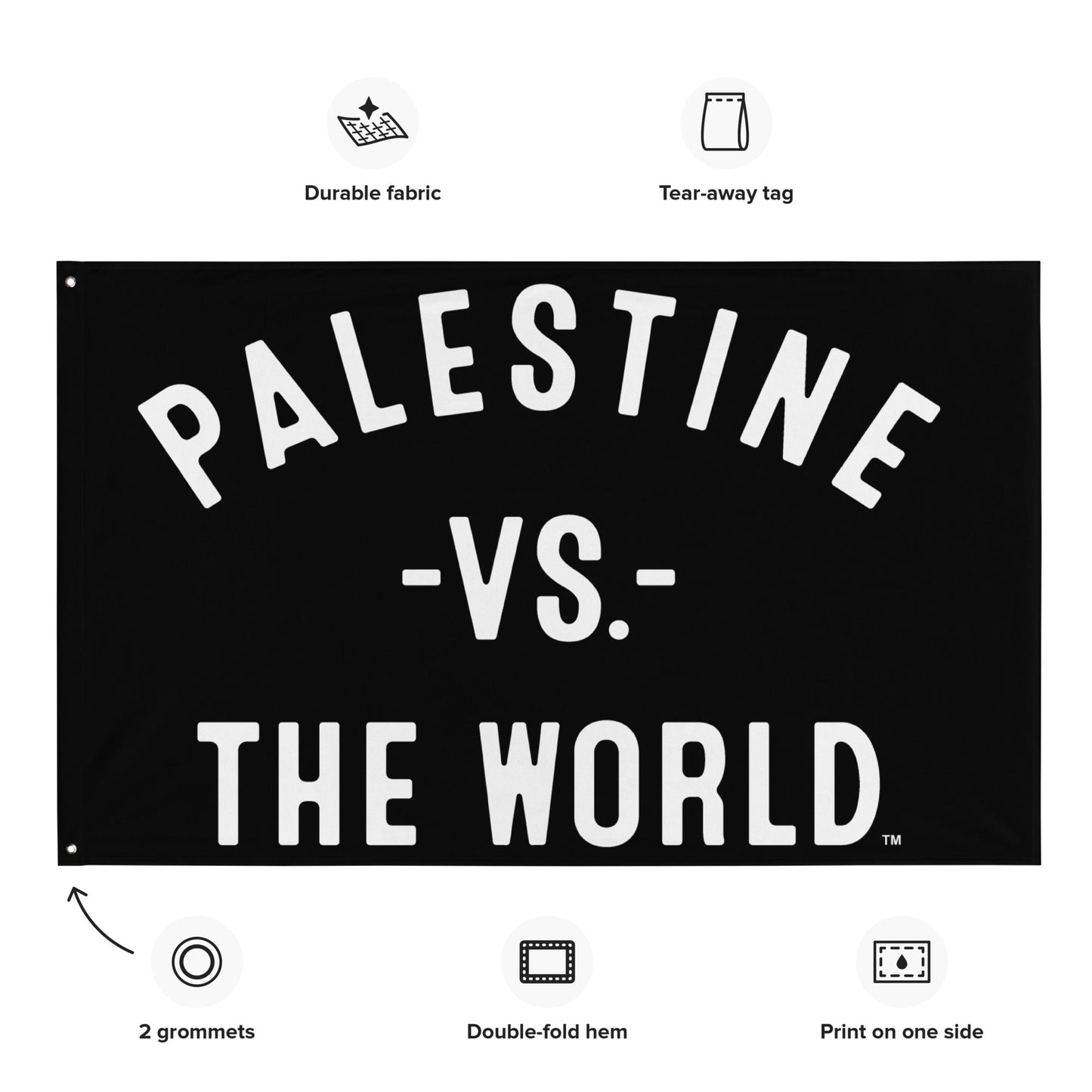 PALESTINE Vs The World Flag - VS THE WORLD