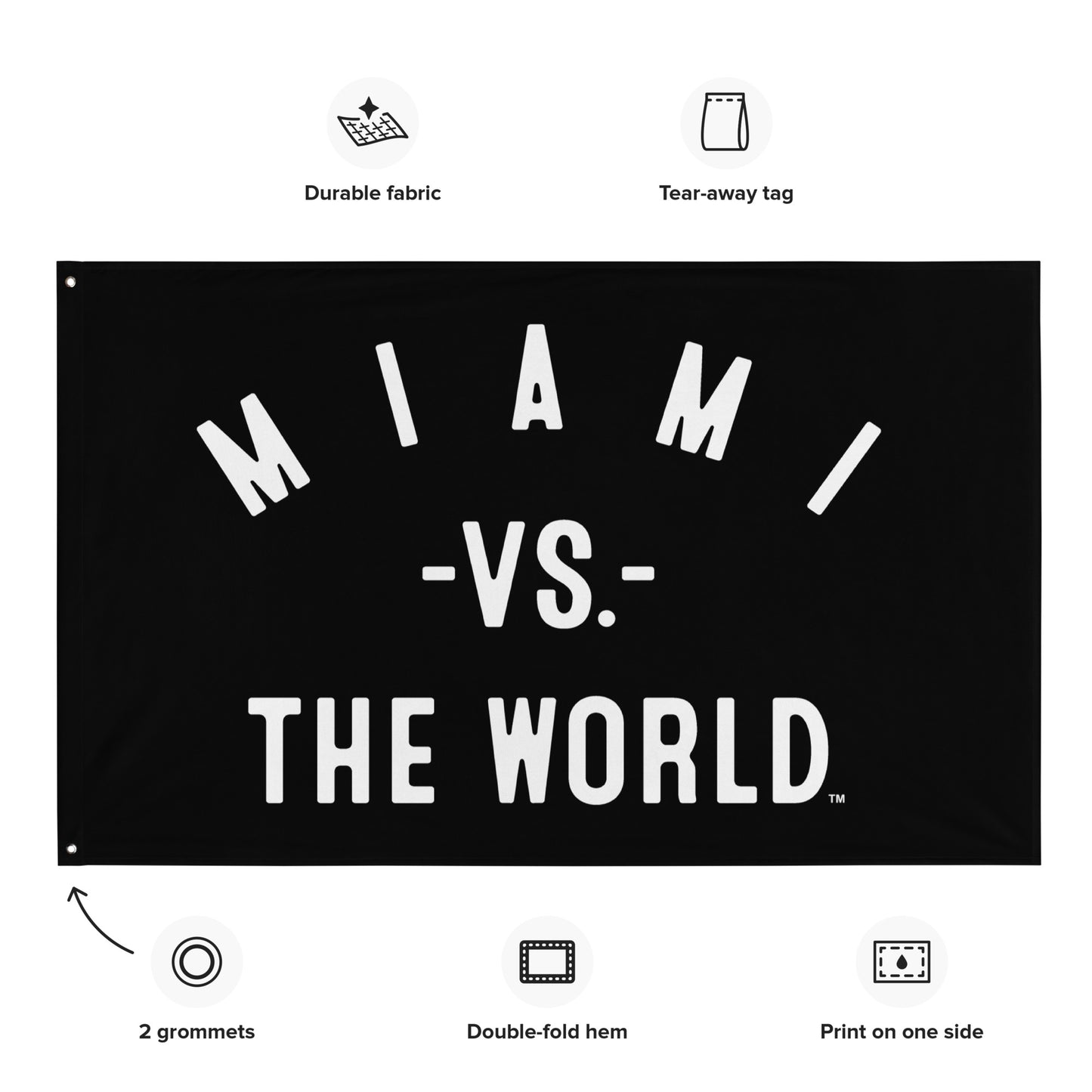 MIAMI Vs The World Flag