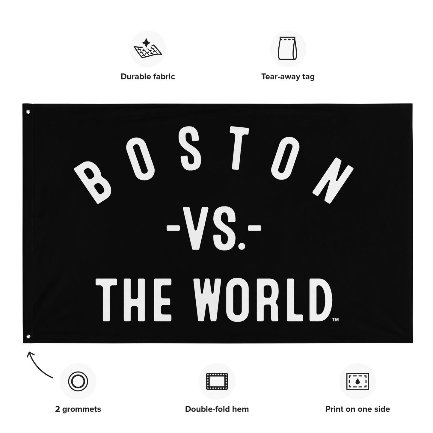 BOSTON Vs The World Flag