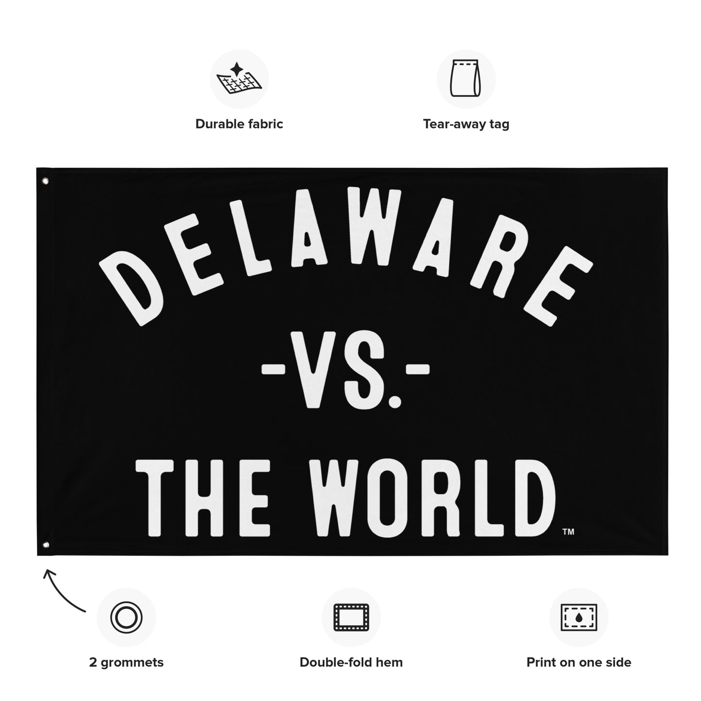 DELAWARE Vs The World Flag