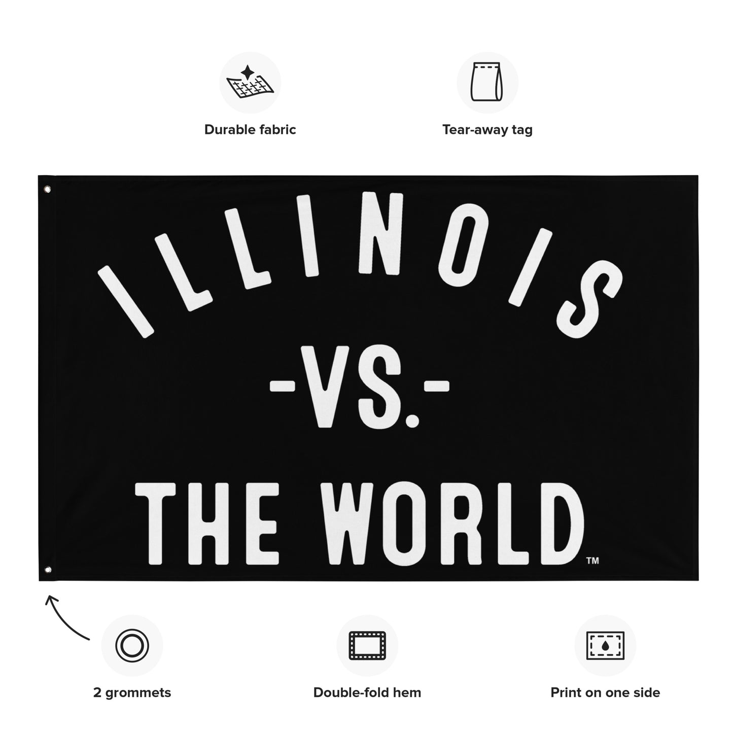 ILLINIOS Vs The World Flag