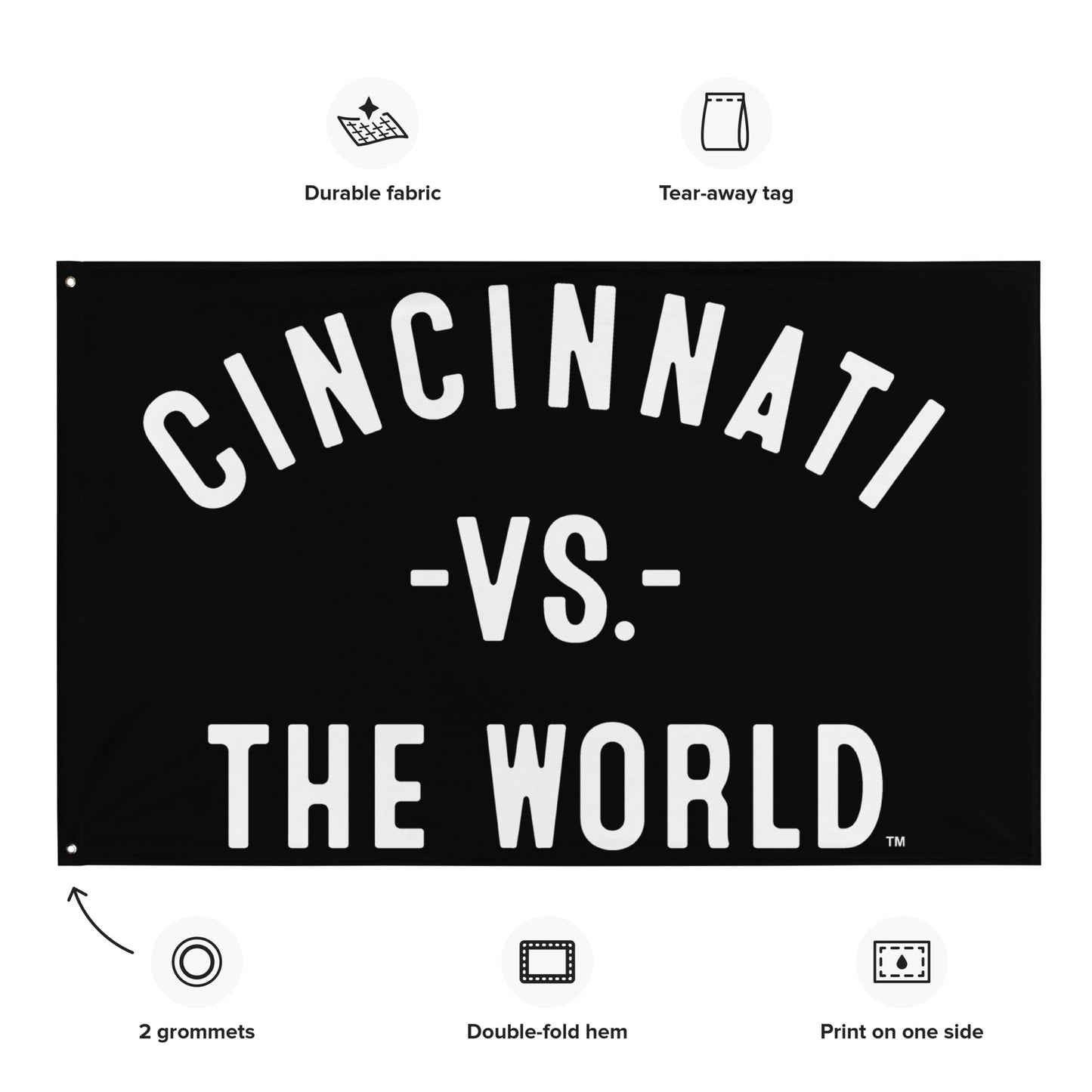 CINCINNATI Vs The World Flag