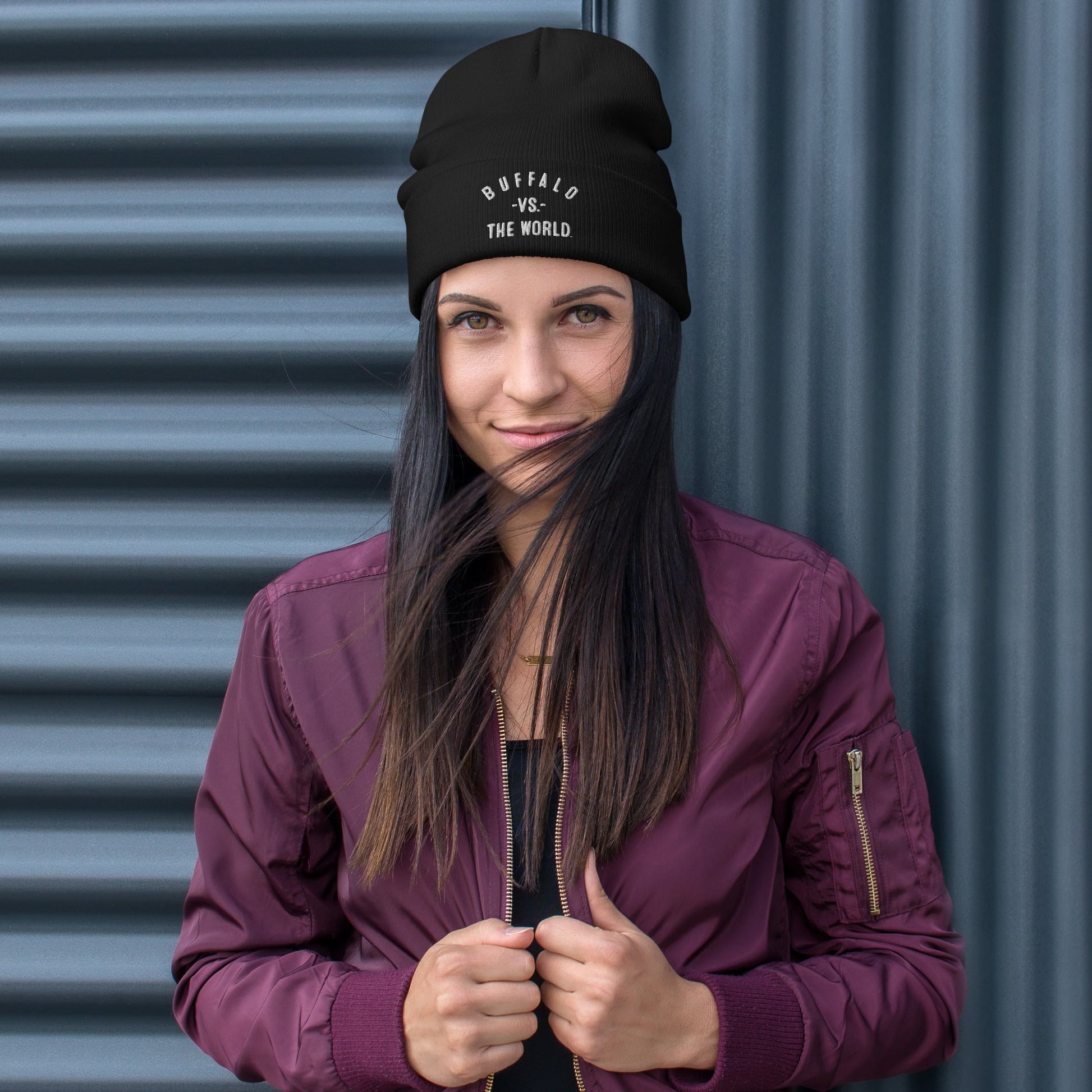 BUFFALO Vs The World Embroidered Beanie - VS THE WORLD