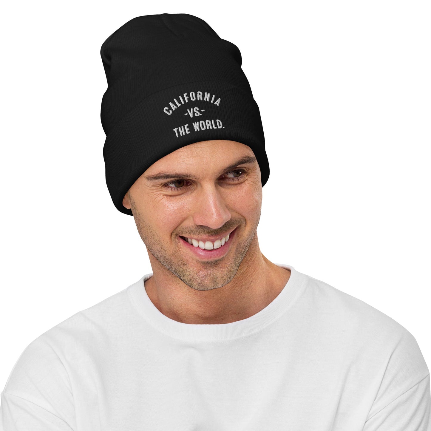 CALIFORNIA Vs The World Embroidered Beanie - VS THE WORLD