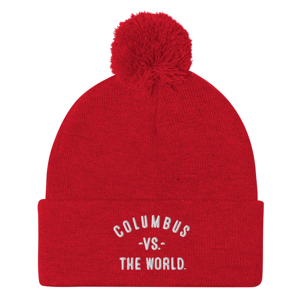 COLUMBUS Vs The World Embroidered Pom Beanie - VS THE WORLD