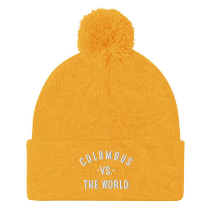 COLUMBUS Vs The World Embroidered Pom Beanie - VS THE WORLD