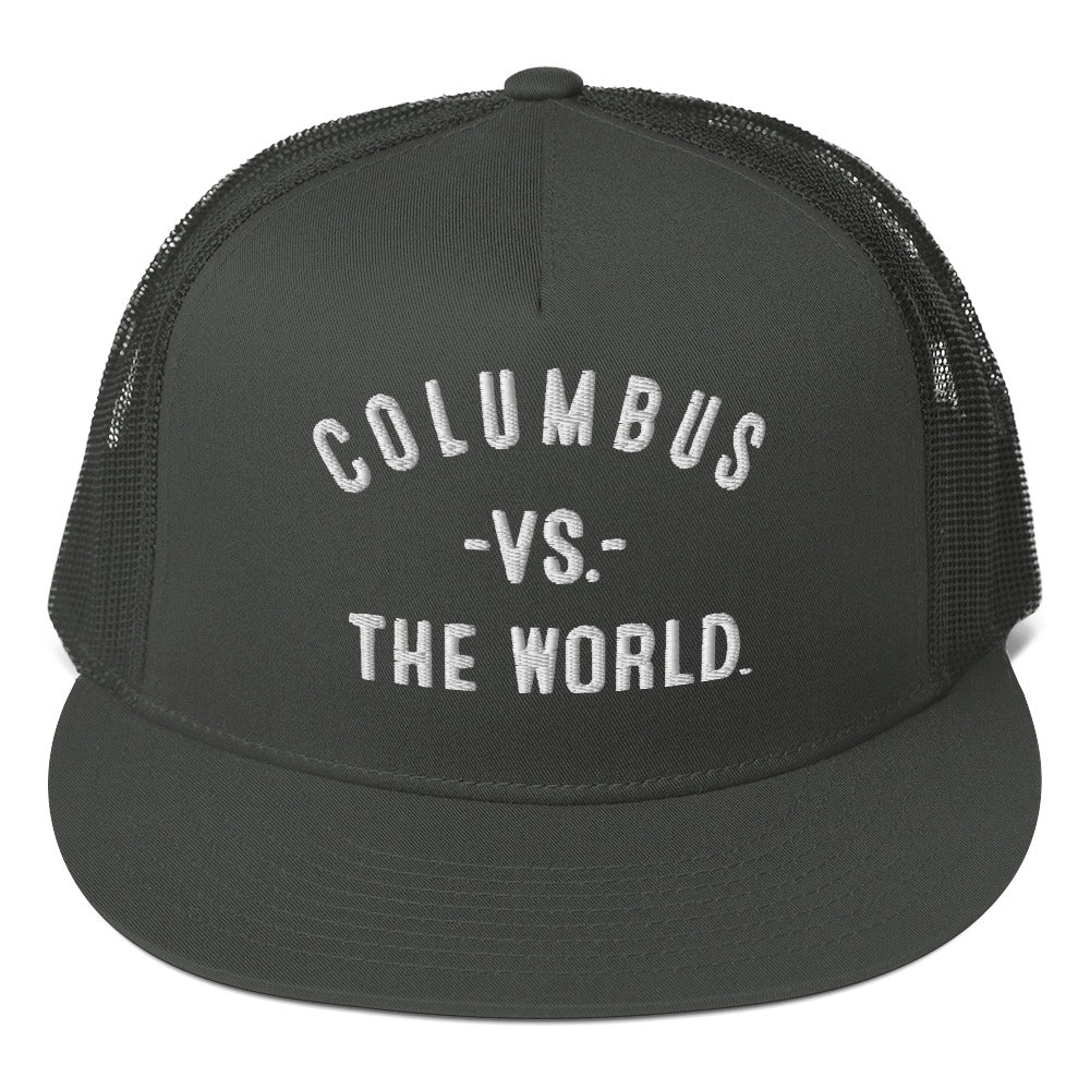 COLUMBUS Vs The World Embroidered Trucker Cap - VS THE WORLD