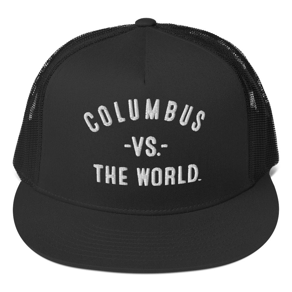 COLUMBUS Vs The World Embroidered Trucker Cap - VS THE WORLD