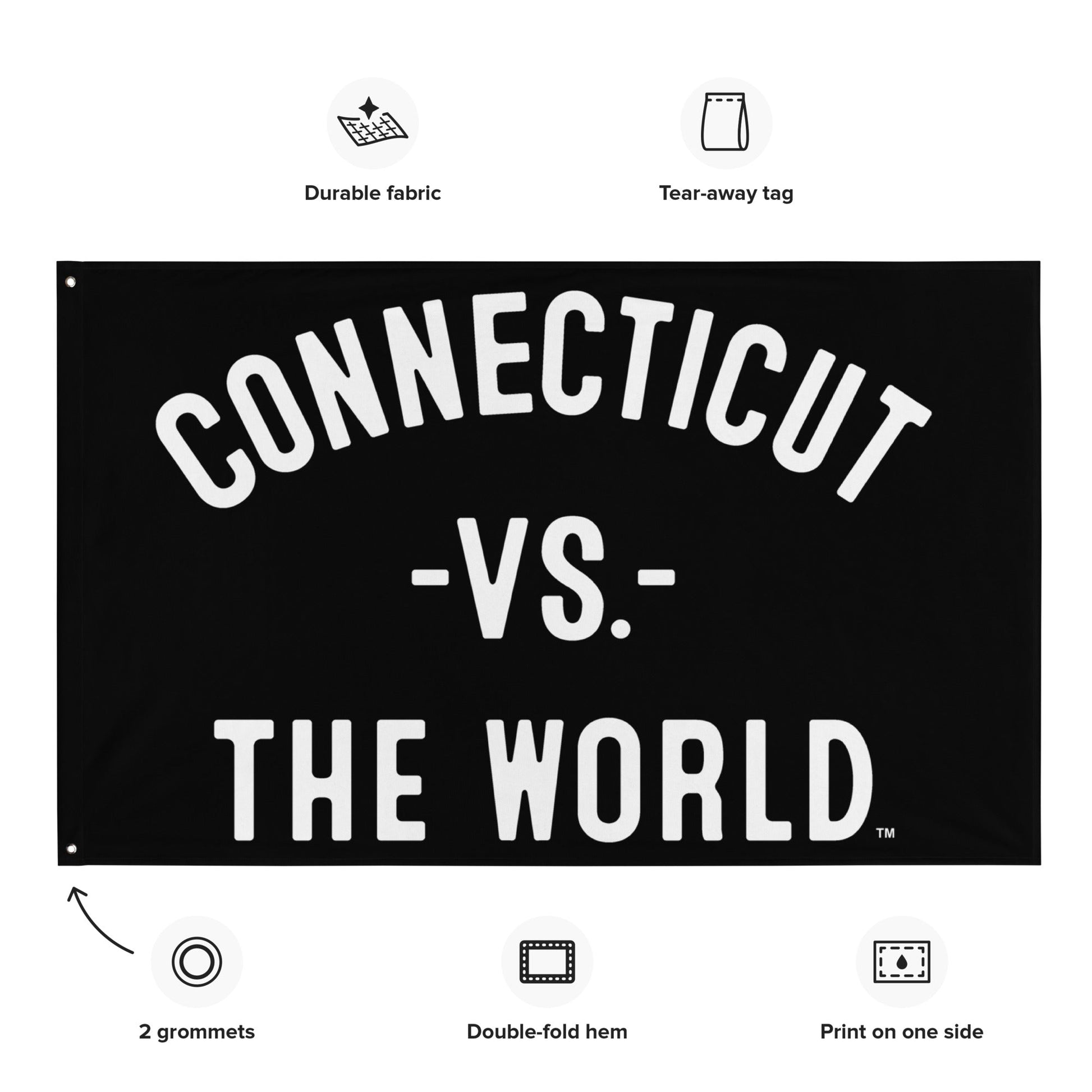 CONNECTICUT Vs The World Flag - VS THE WORLD