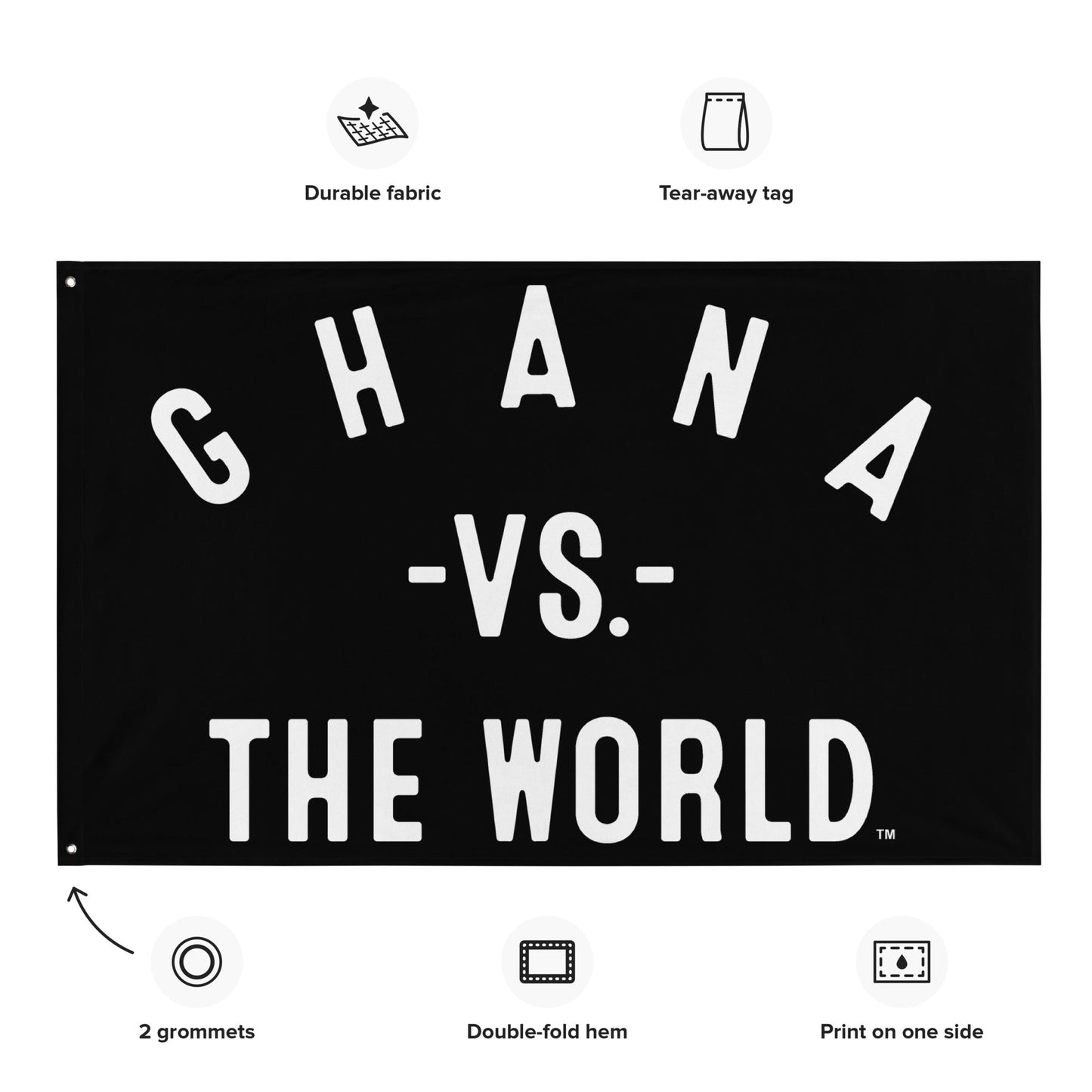 GHANA Vs The World Flag - VS THE WORLD