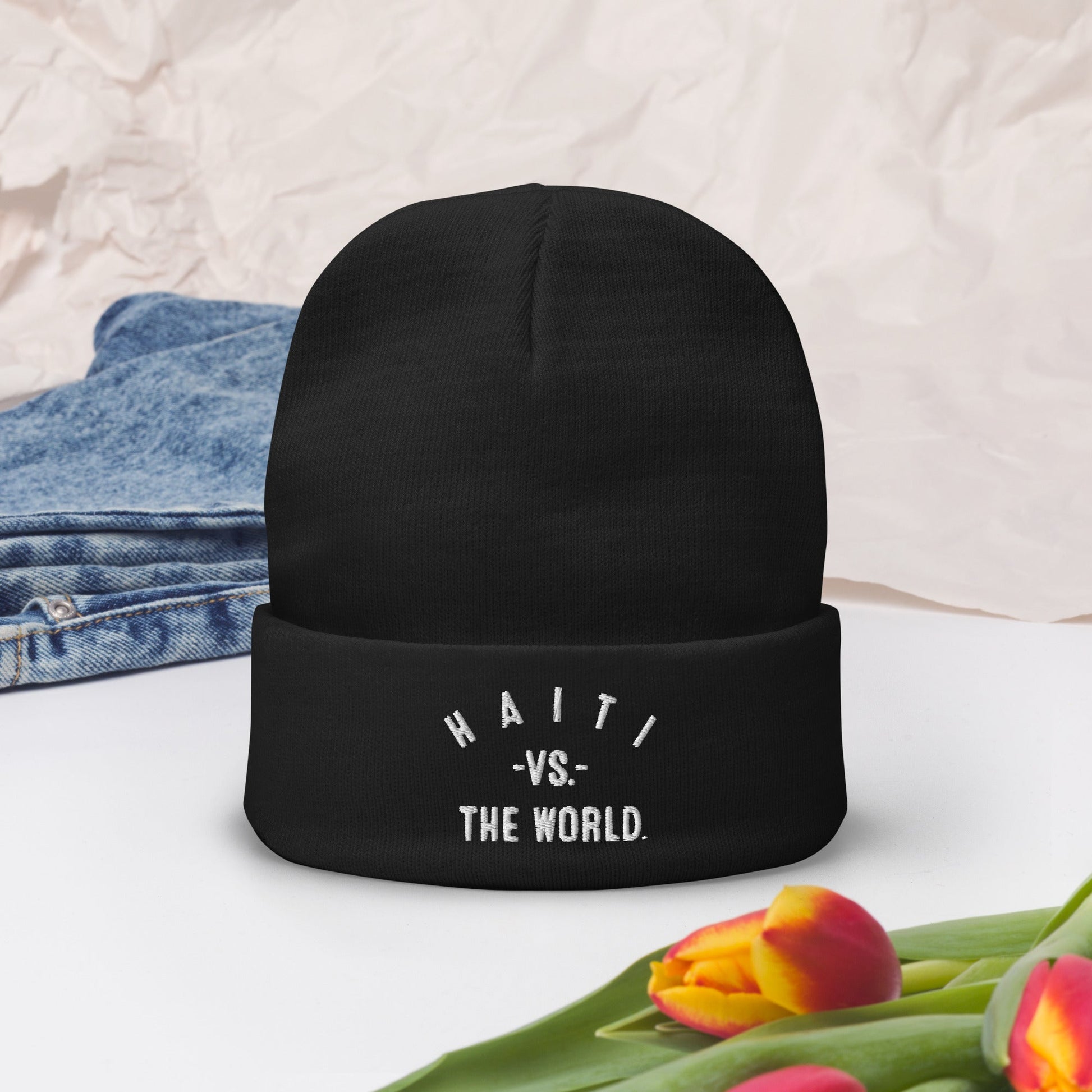 HAITI Vs The World Embroidered Beanie - VS THE WORLD