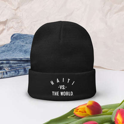 HAITI Vs The World Embroidered Beanie - VS THE WORLD