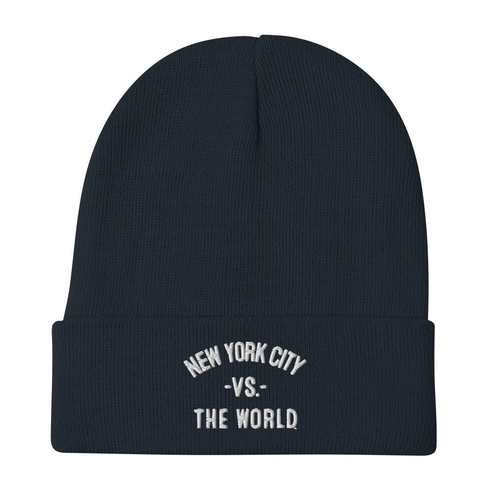 NEW YORK CITY Vs The World Embroidered Beanie - VS THE WORLD