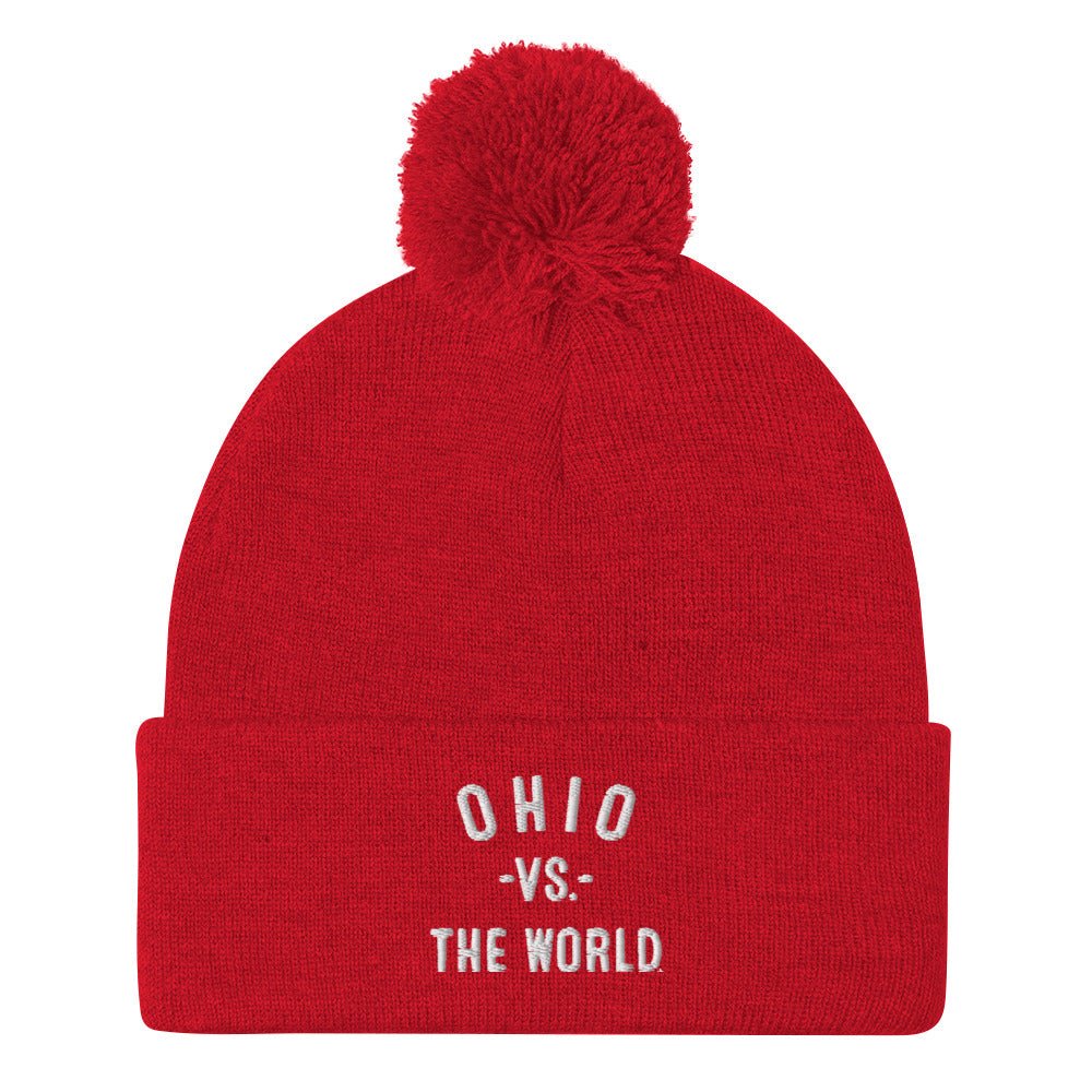 OHIO Vs The World Embroidered Pom Beanie - VS THE WORLD