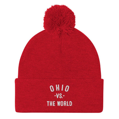 OHIO Vs The World Embroidered Pom Beanie - VS THE WORLD