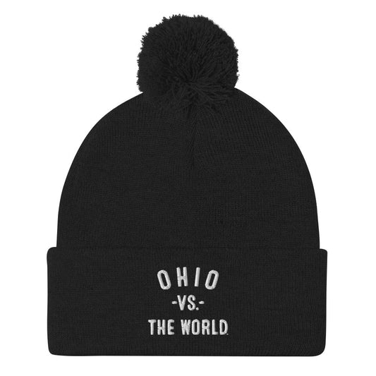 OHIO Vs The World Embroidered Pom Beanie - VS THE WORLD