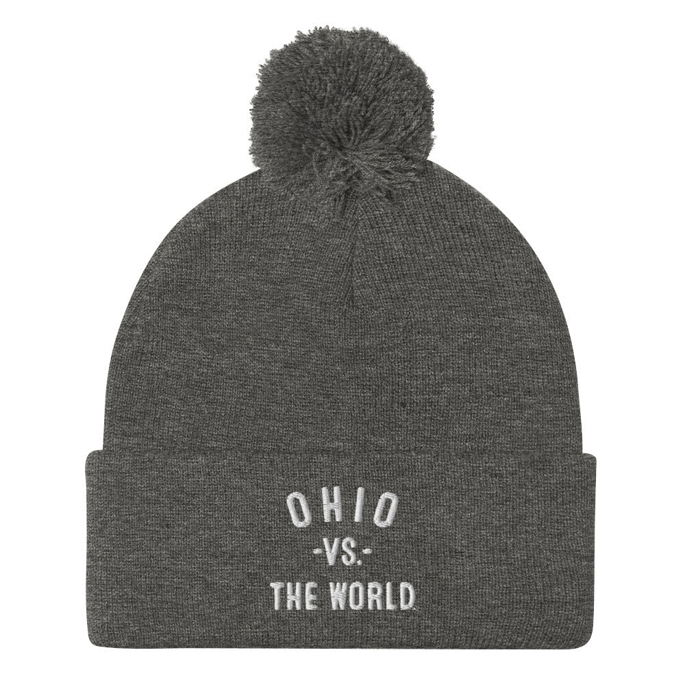 OHIO Vs The World Embroidered Pom Beanie - VS THE WORLD