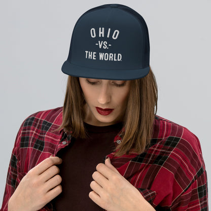 OHIO Vs The World Embroidered Trucker Cap - VS THE WORLD