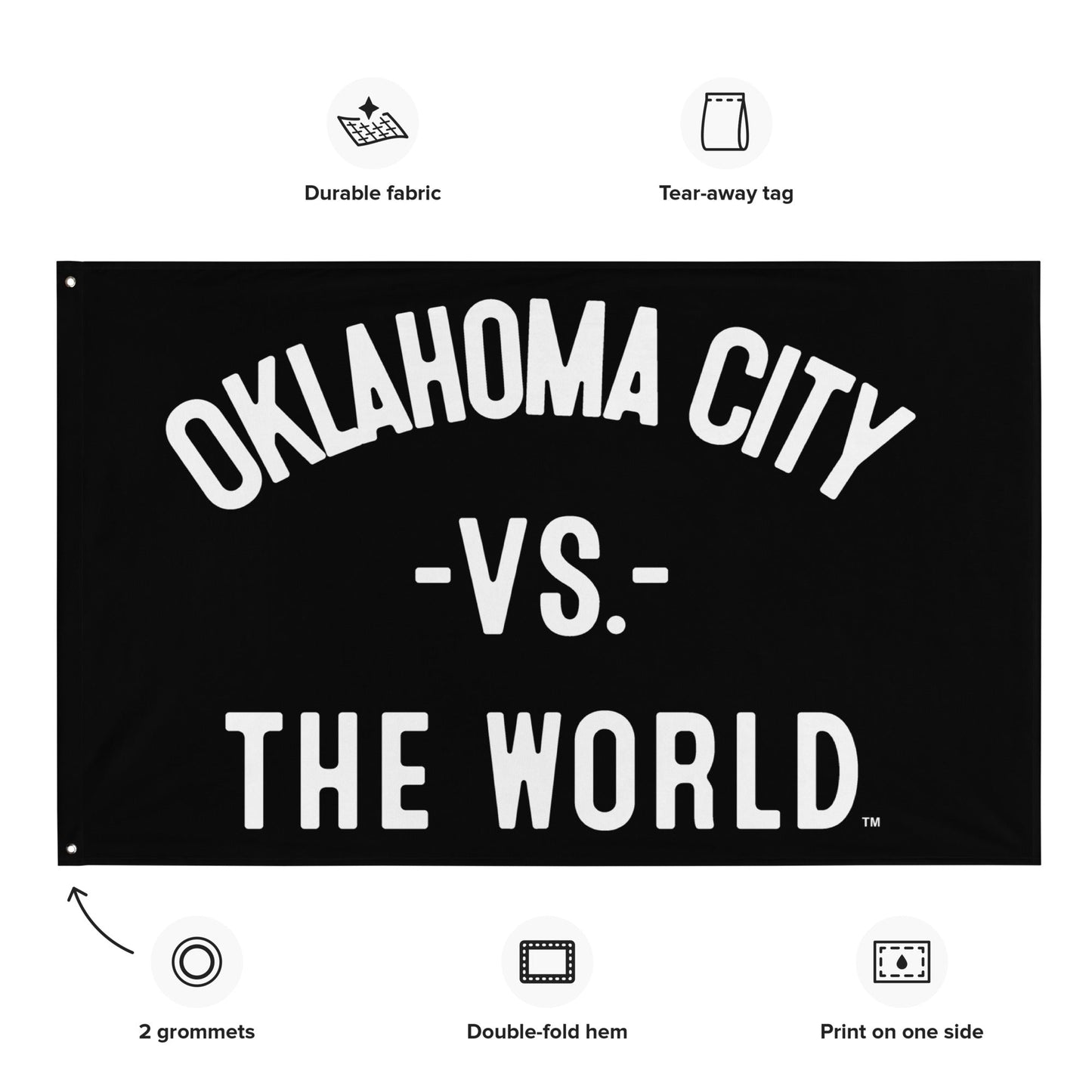 OKLAHOMA CITY Vs The World Flag - VS THE WORLD